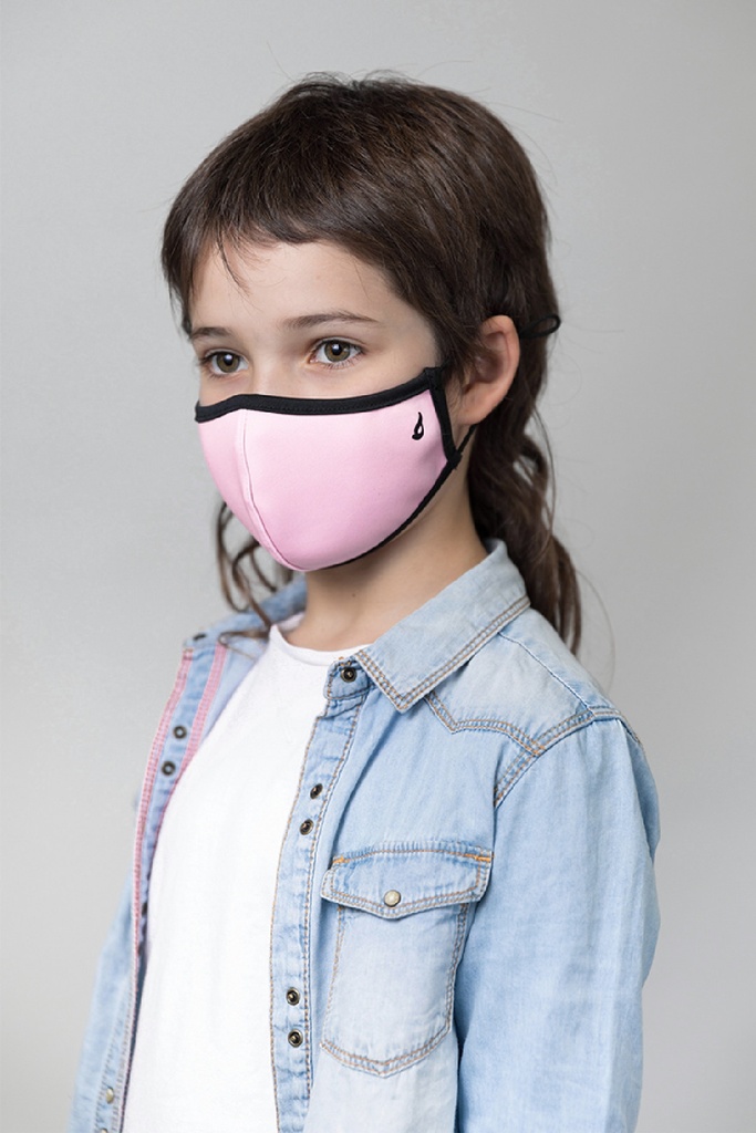 Mascarilla Abbacino Kids unisex rosa palo