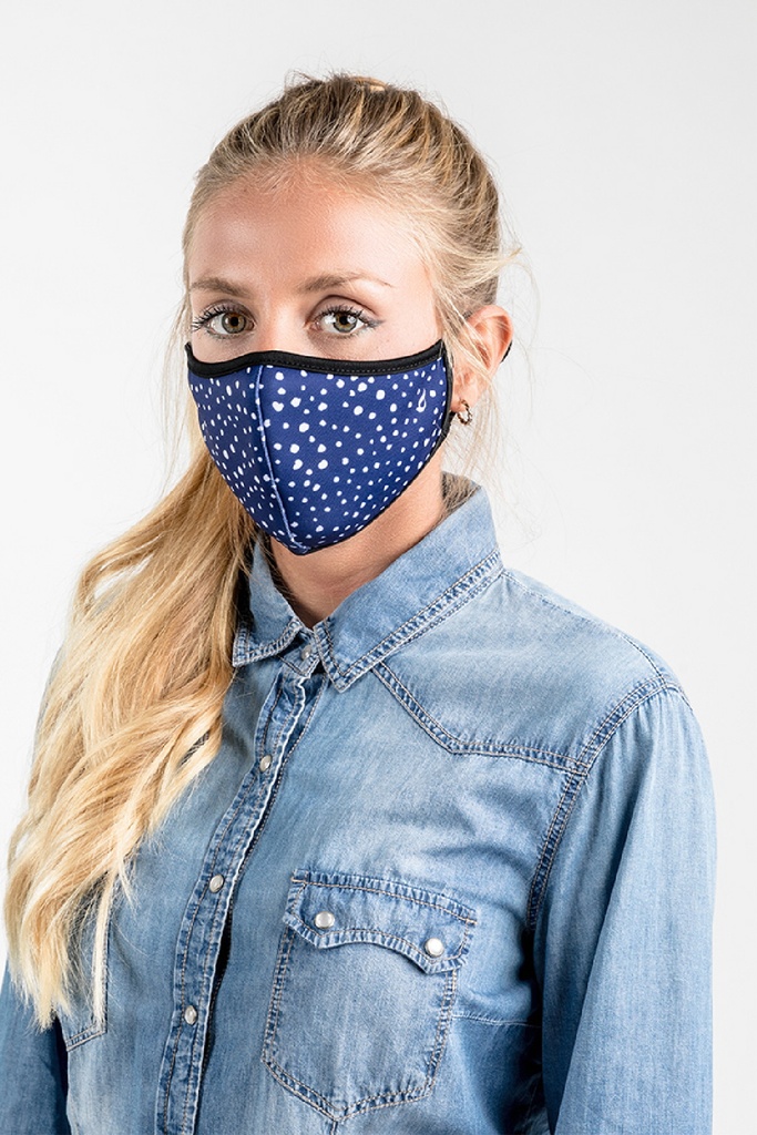 Mascarilla Abbacino Adulto topos azul