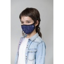 Mascarilla Abbacino Kids unisex mini topos azul marino