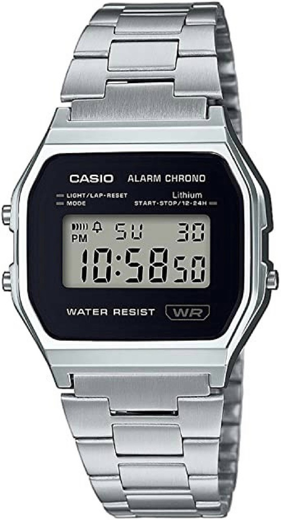 Reloj Casio Vintage Unisex Cristal Negro A158WEA-1EF