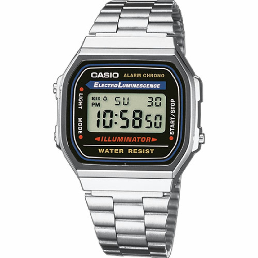 Reloj Casio Vintage Unisex Acero inoxidable A168WA-1YES