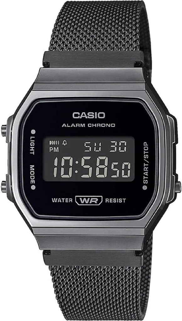 Reloj Casio Vintage Unisex Malla Gris A168WEMB-1BEF