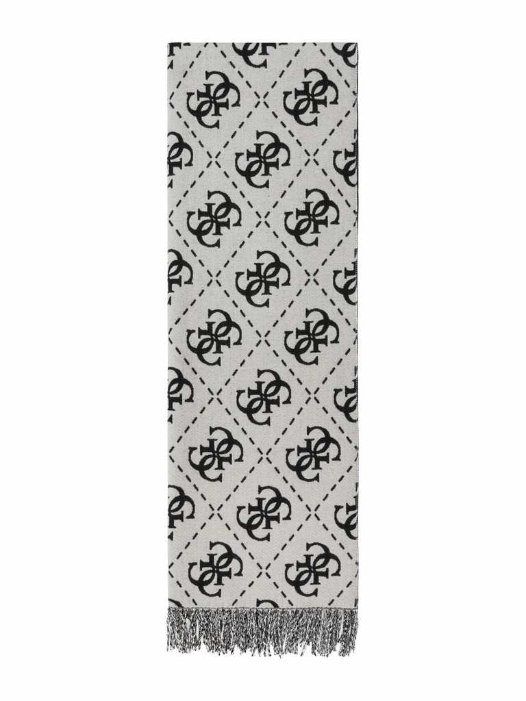 Bufanda Guess Vikky con logo 4G Negro / Gris