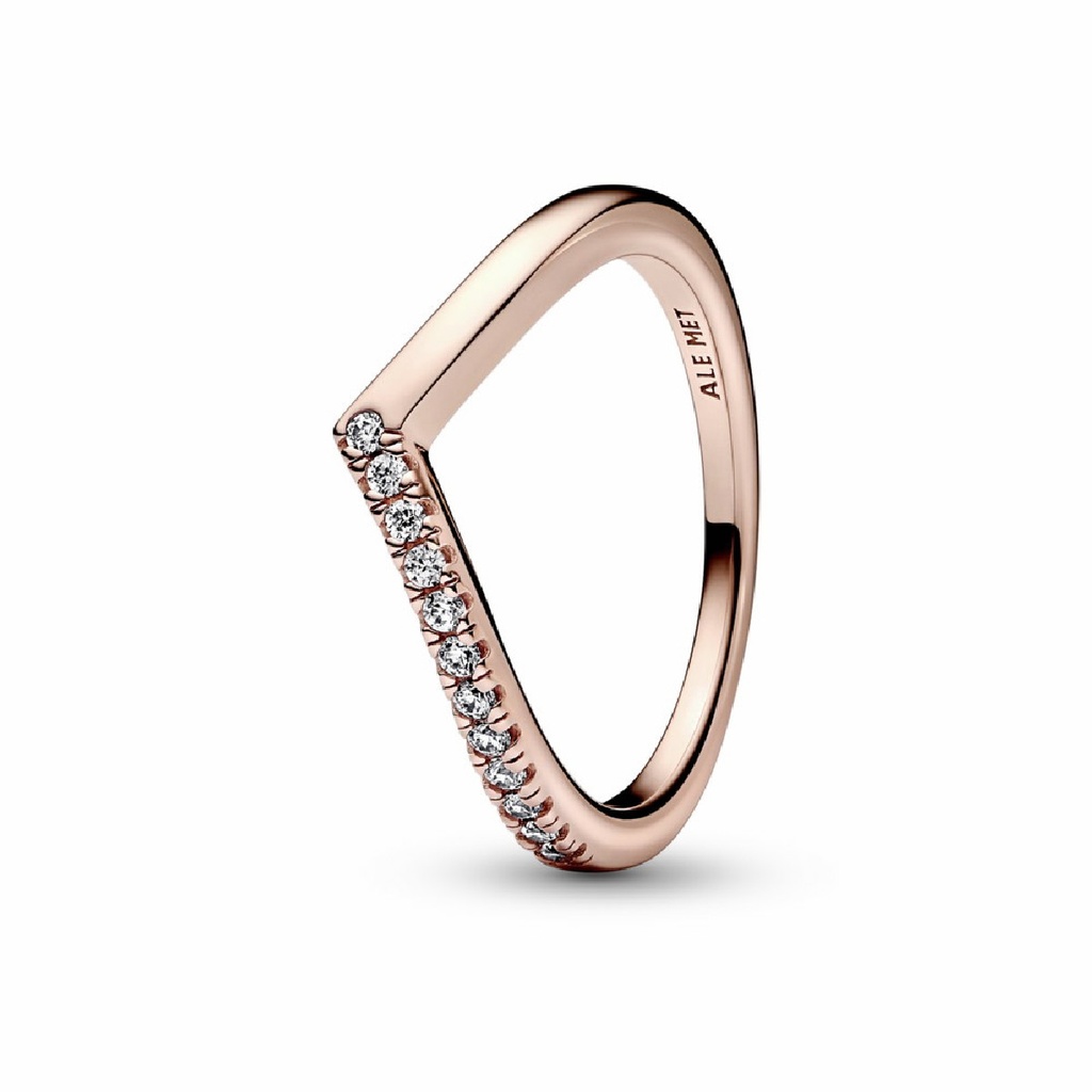 Anillo Pandora Rose Deseo Mitad Brillante