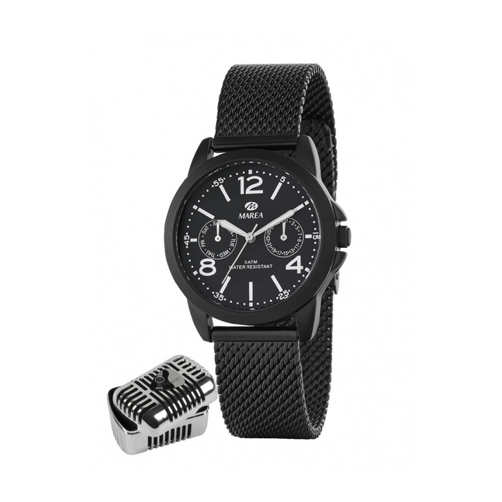 Reloj Marea Mujer Colección Manuel Carrasco acero inoxidable IP negro