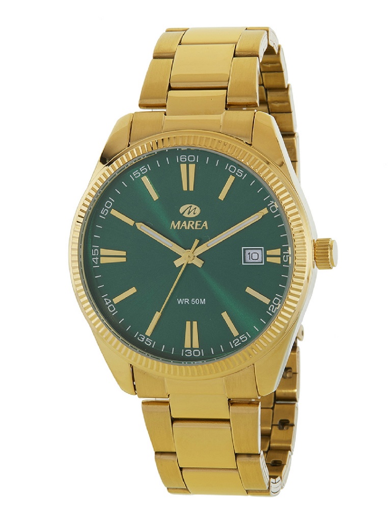 Reloj Marea Hombre Dorado y Verde