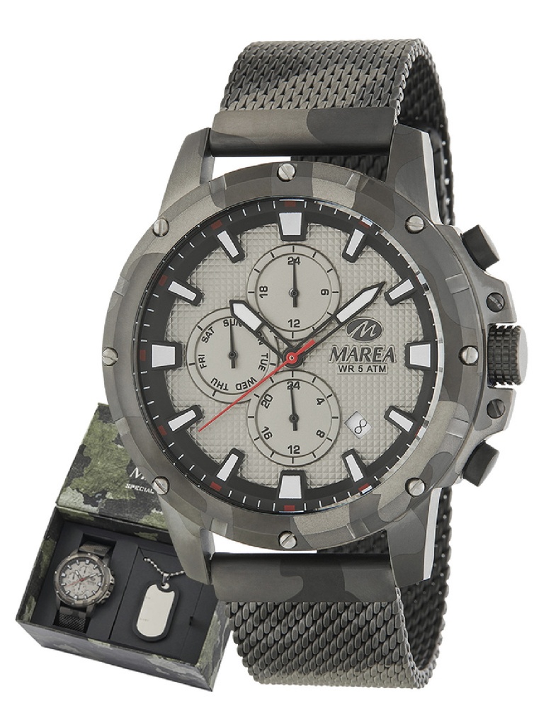 Reloj Marea Hombre Steel Special Edition + Collar de Regalo