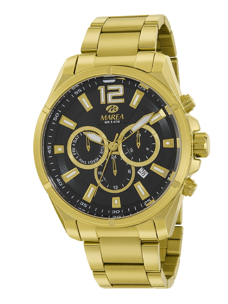 RELOJ MAREA HOMBRE DORADO MULTIFUNCION