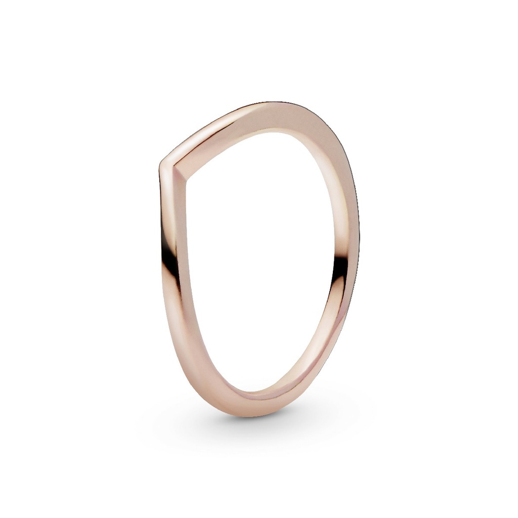 Wishbone 14k rose gold-plated ring