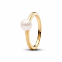 Anillo Pandora de perlas cultivadas con baño oro 14k 163157C01