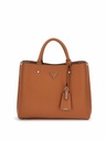 Bolso Guess Girlfriend Satchel Mediano Marrón