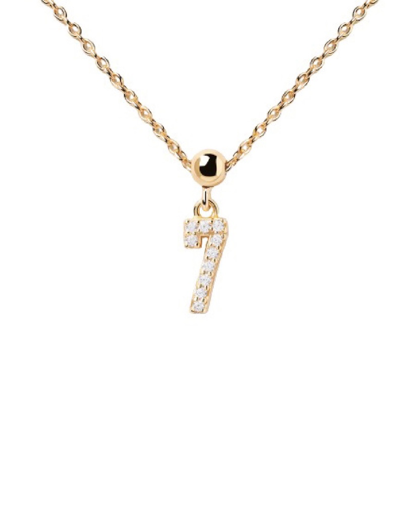 CHarm PDPaola Nº 7 Plata Baño Oroy Circonitas CH01-003-U