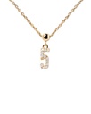 Charm PDPaola Nº 5 Plata Baño Oro y Circonitas CH01-005-U