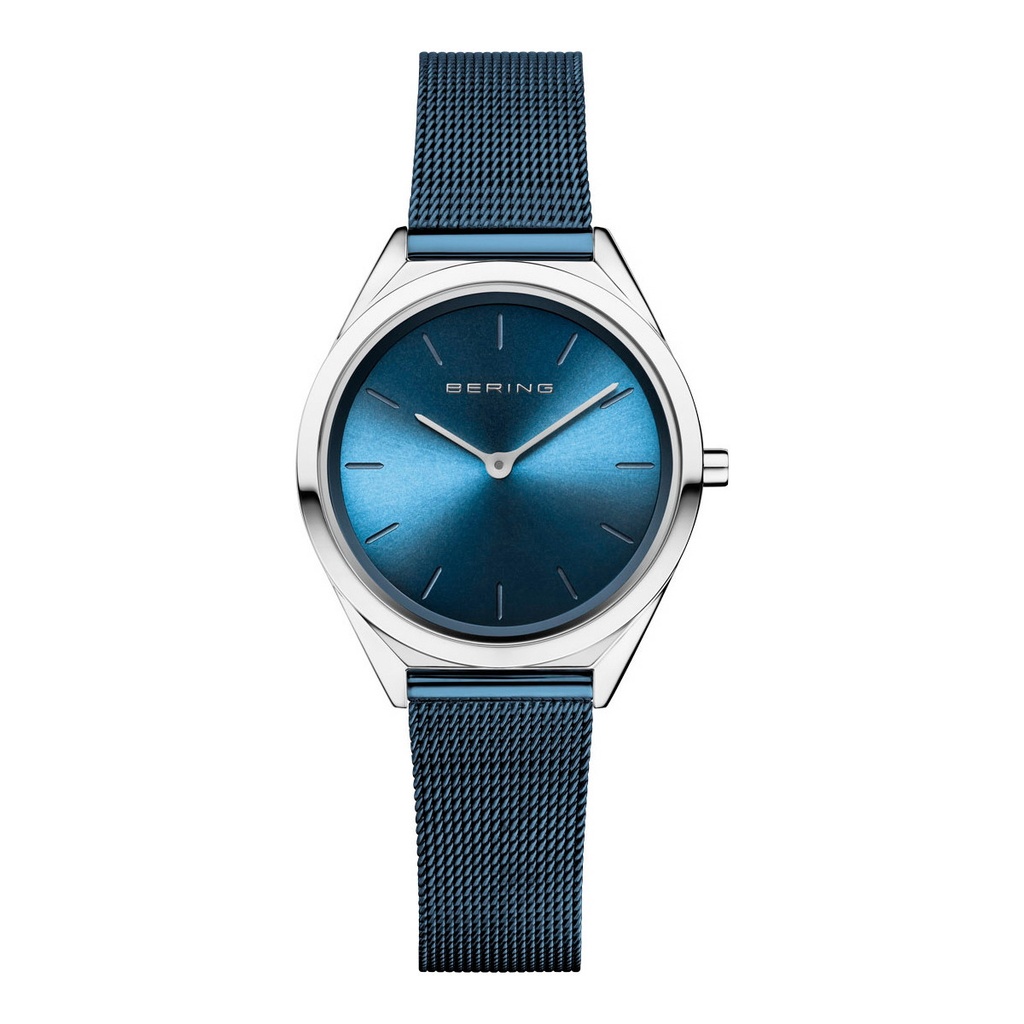 Reloj Bering Ultra Slim Unisex Acero inoxidable IP azul