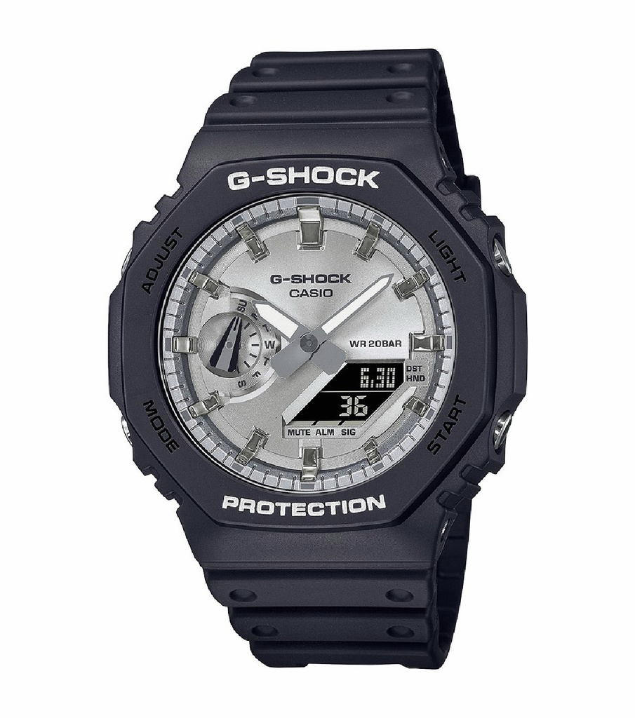 Reloj Casio Hombre G-Shock Negro-PlataGA-2100SB-1AER