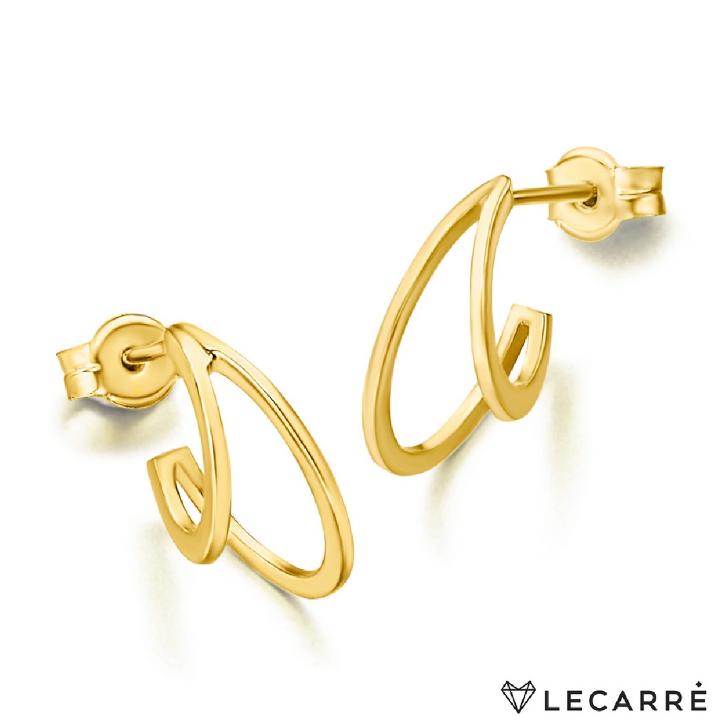 Pendientes Lecarré Doble Aro Oro amarillo