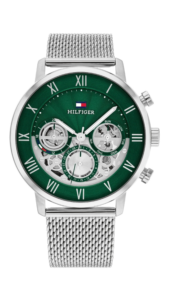 Reloj Tommy Hilfiger Hombre Skeleton Legend Esfera verde