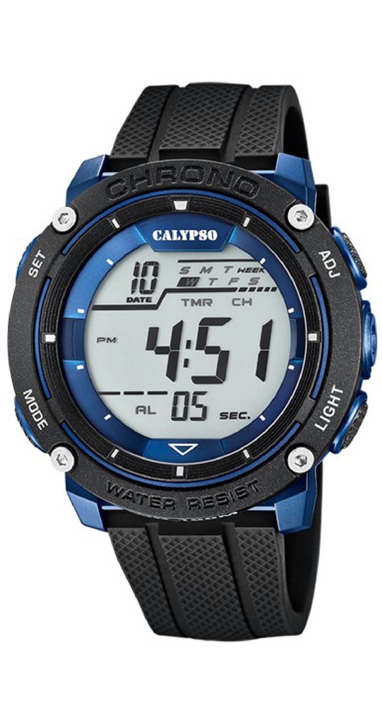 RELOJ CALYPSO DIGITAL HOMBRE NEGRO/AZUL