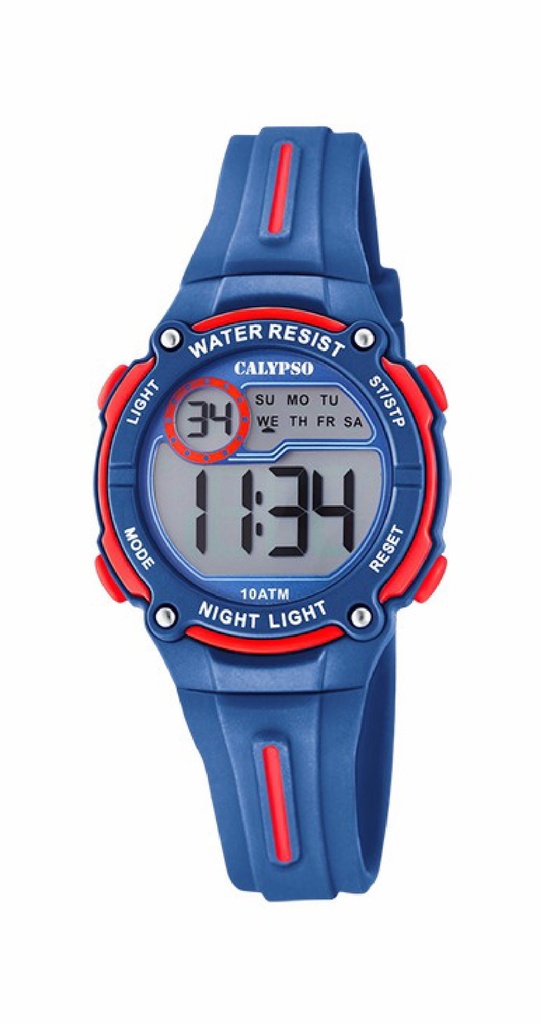 RELOJ CALYPSO NIÑO DIGITAL CRUSH CAUCHO AZUL