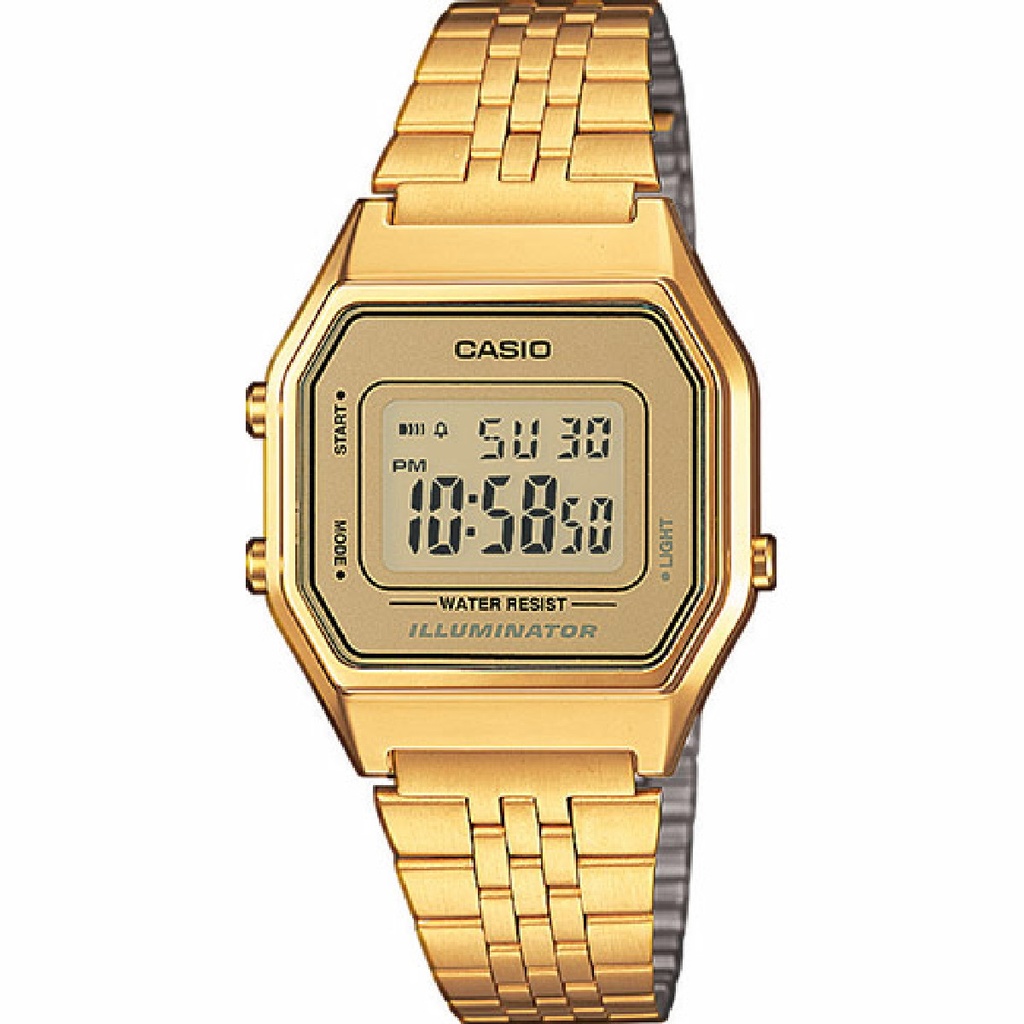 Reloj Casio Digital Vintage Dorado Unisex LA680WEGA-9ER