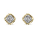 PENDIENTES LITTA FIORE SELLO PAVE CIRCONITAS EN ORO AMARILLO