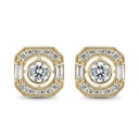 PENDIENTES LITTA FIORE VINTAGE PAVE CIRCONITAS EN ORO AMARILLO