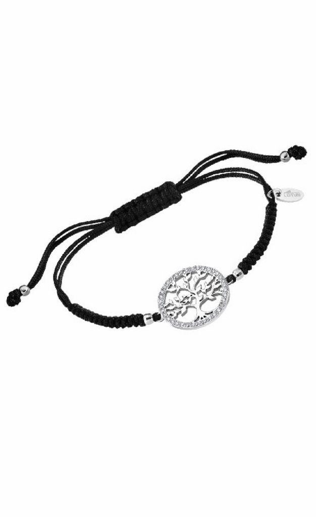 Pulsera Lotus Silver Árbol de la Familia Brillante