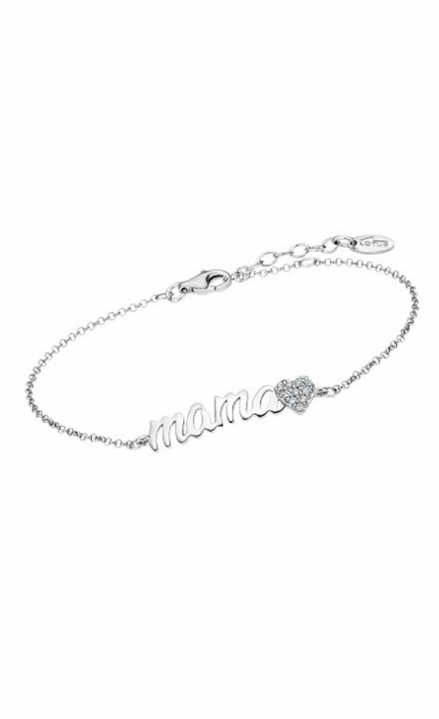 Pulsera Lotus Silver Mujer Mamá Corazón