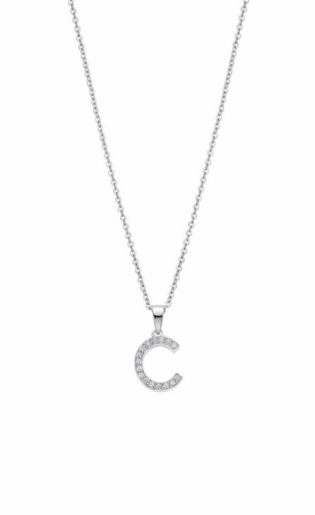 Collar Lotus Silver Mujer Letra C LP1958-1/C