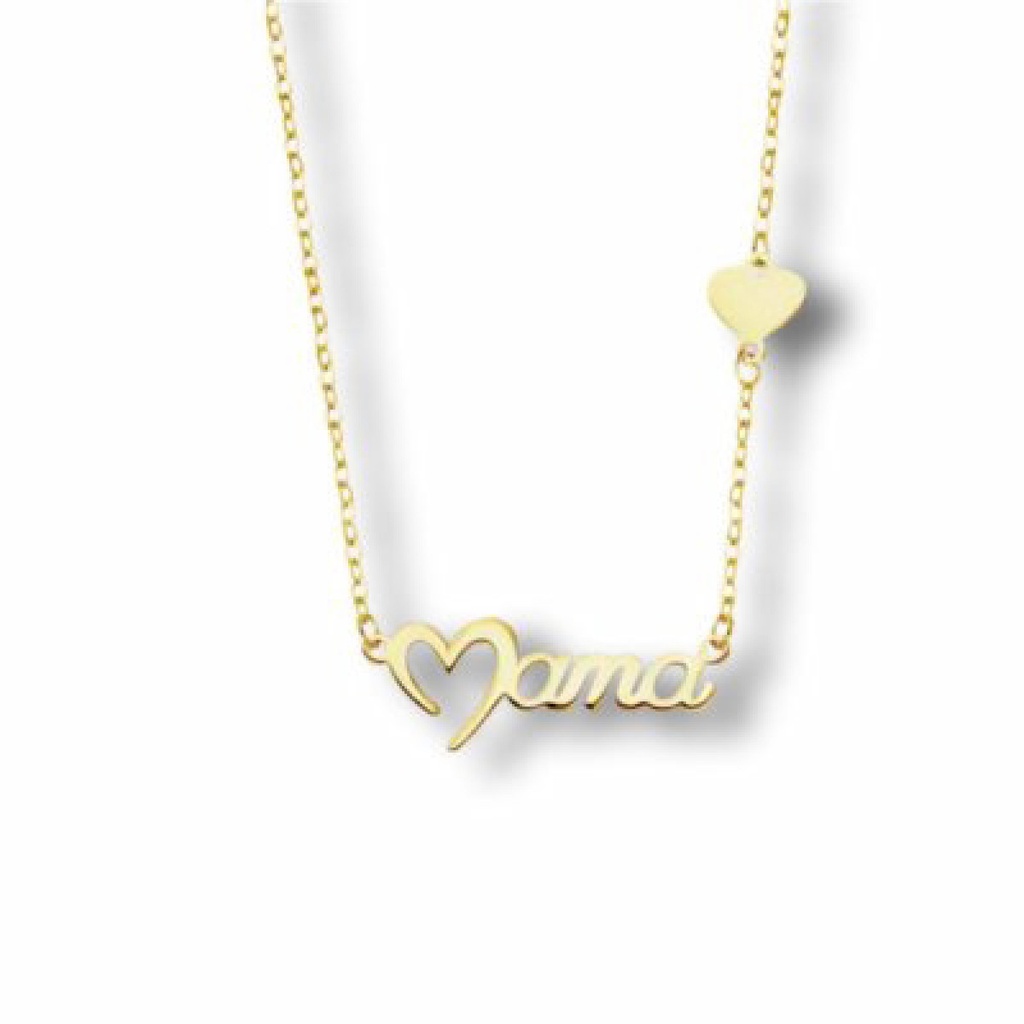 Collar Lotus Silver Señora Corazón Mamá Dorado  LP3405-1/2
