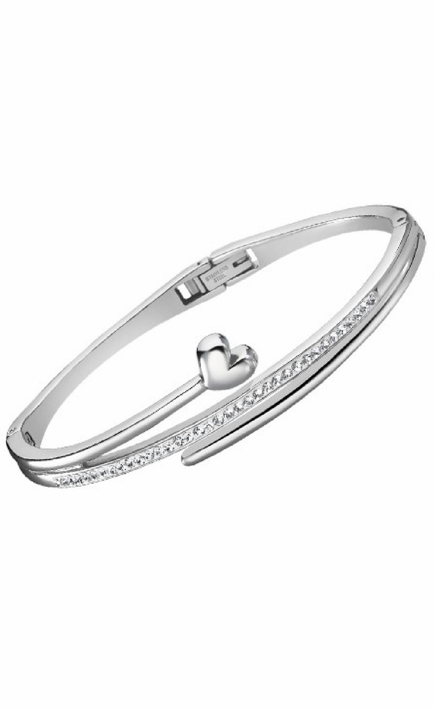 Pulsera Lotus style Corazón Mujer de acero inoxidable LS1843-2/1