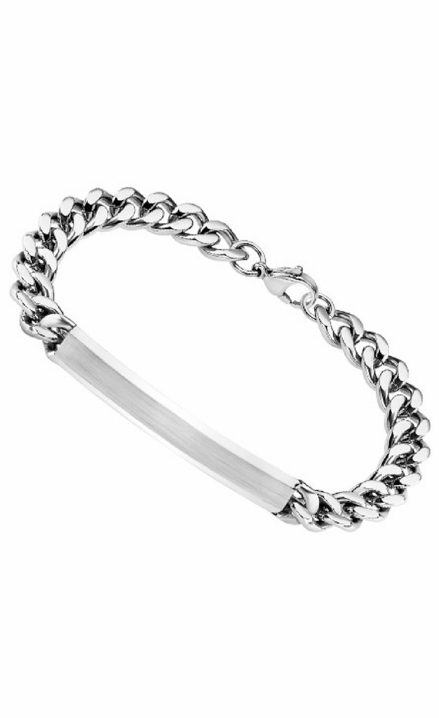 Pulsera Lotus Style Hombre de Acero Inoxidable  Eslabones y Chapa LS1936-2/1