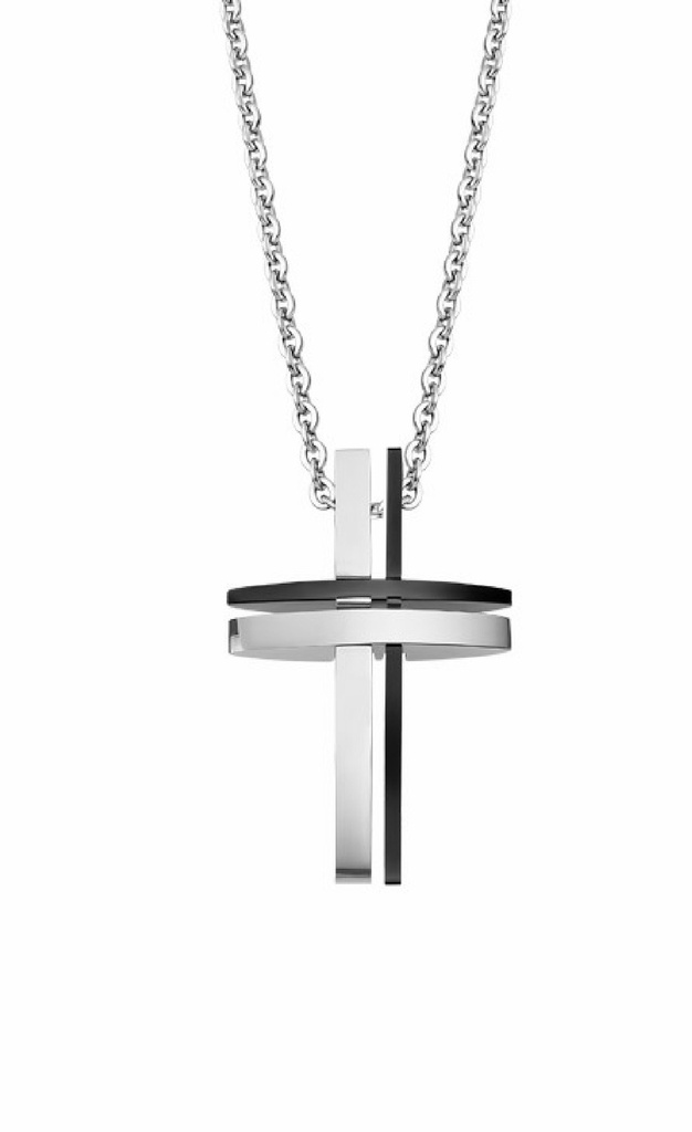 Collar Lotus Style Men in Black  Hombre Acero Inox LS1984-1/1