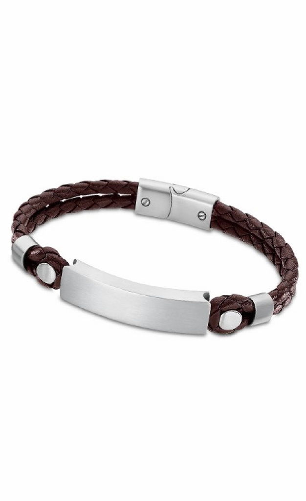Pulsera Lotus Style Dark Hombre Piel Marrón