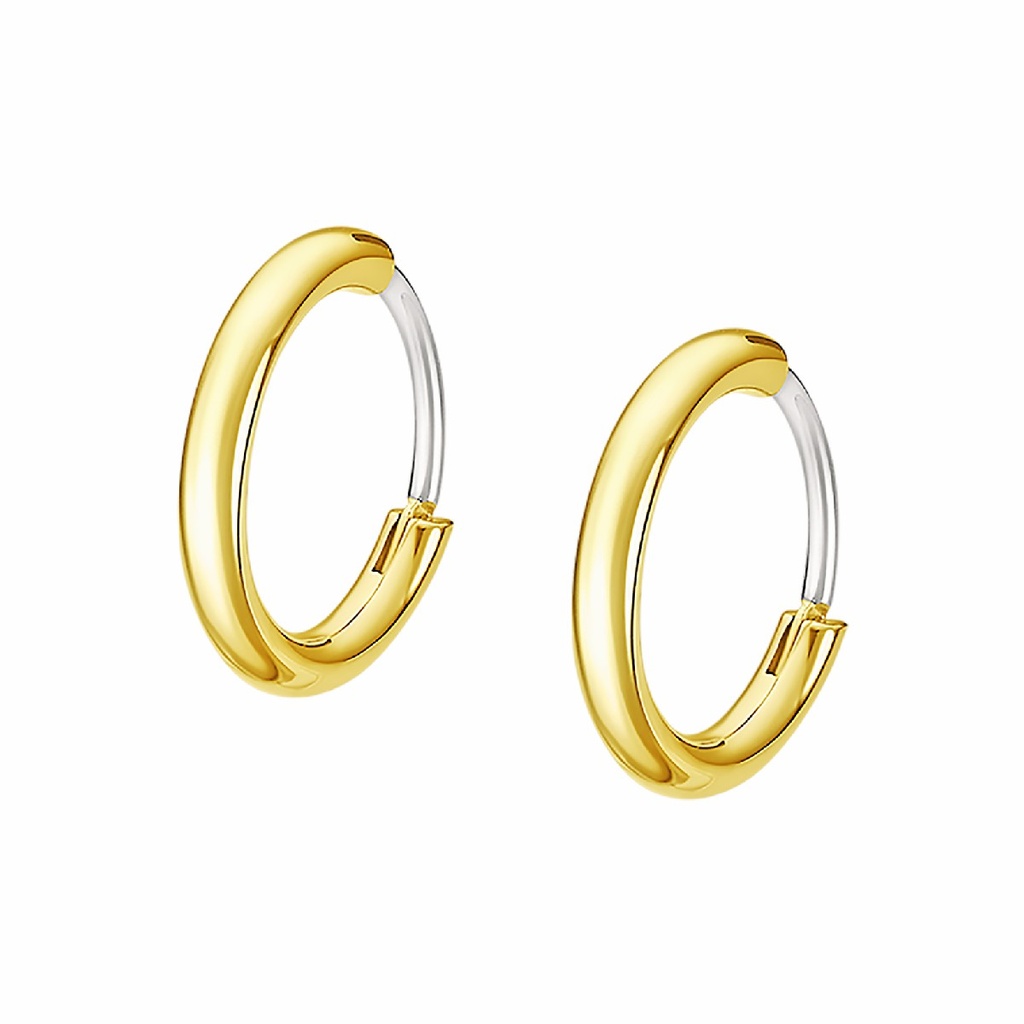 Pendientes Lotus Style Earrings Hombre Acero Dorado