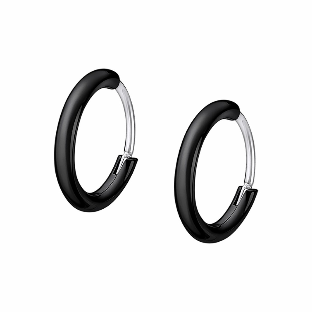 Pendients Lotus Style Hombre Acero Negro LS2174-4/3