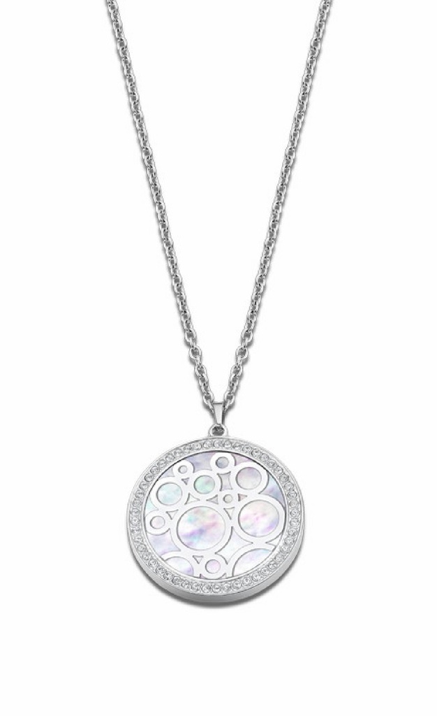 Collar Lotus Style Mujer Círculos Nácar LS2179-1/1