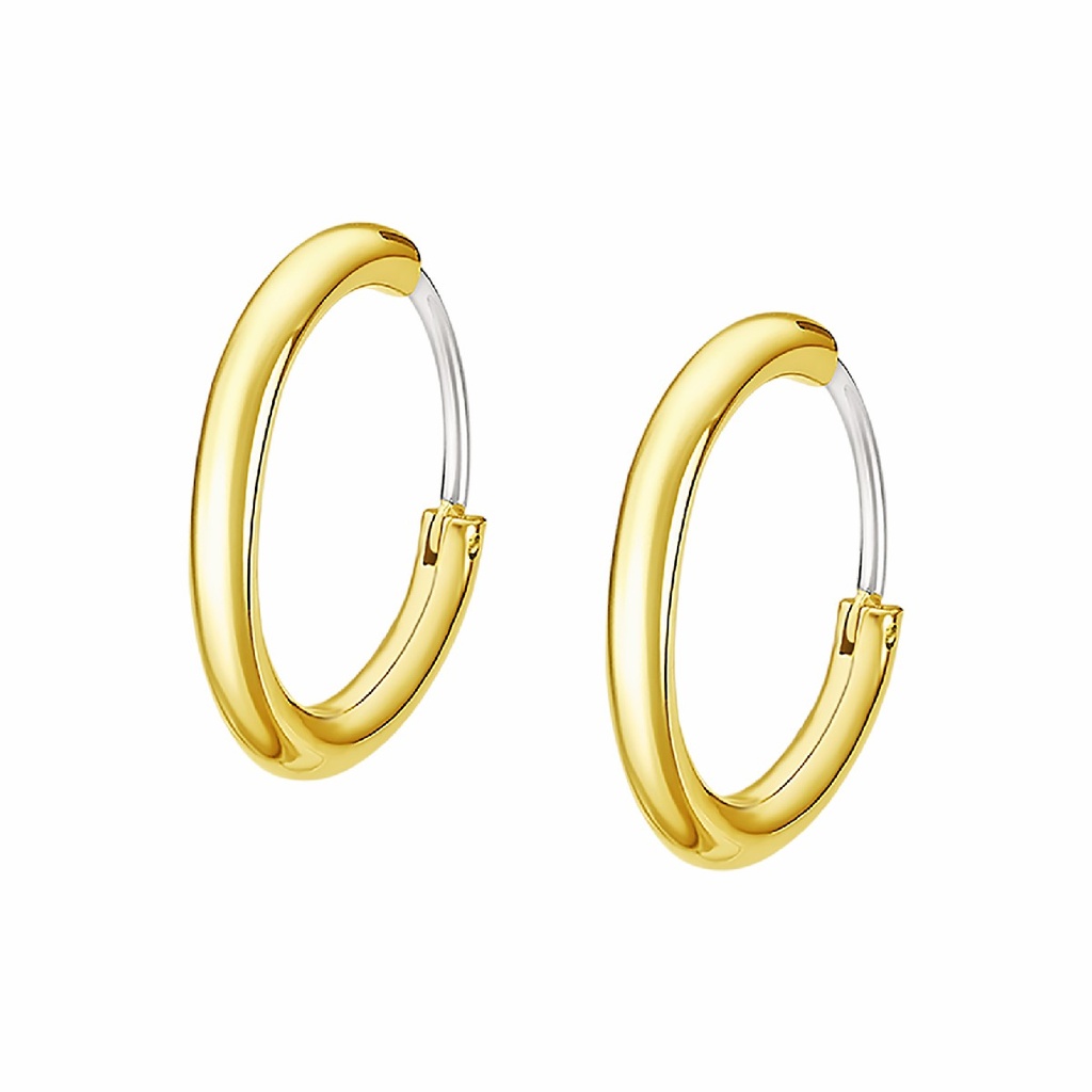 Pendientes Lotus Style Hombre Acero Dorado LS22414/2