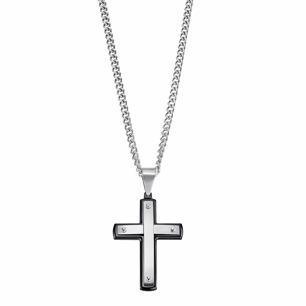 Collar Lotus Style Hombre Acero Inox Negro LS2277-1/1 