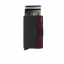 Cartera Secrid Miniwallet Matte Black & Red