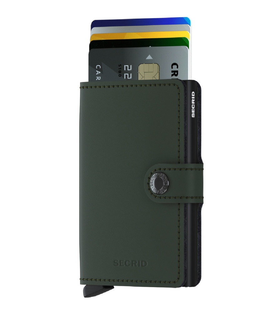 cartera secrid miniwallet matte green black