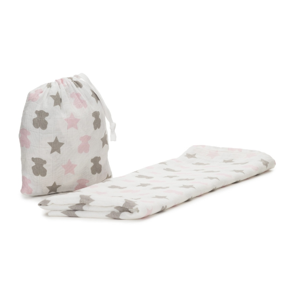 Muselina Tous Baby con Funda Gasa Muse Rosa