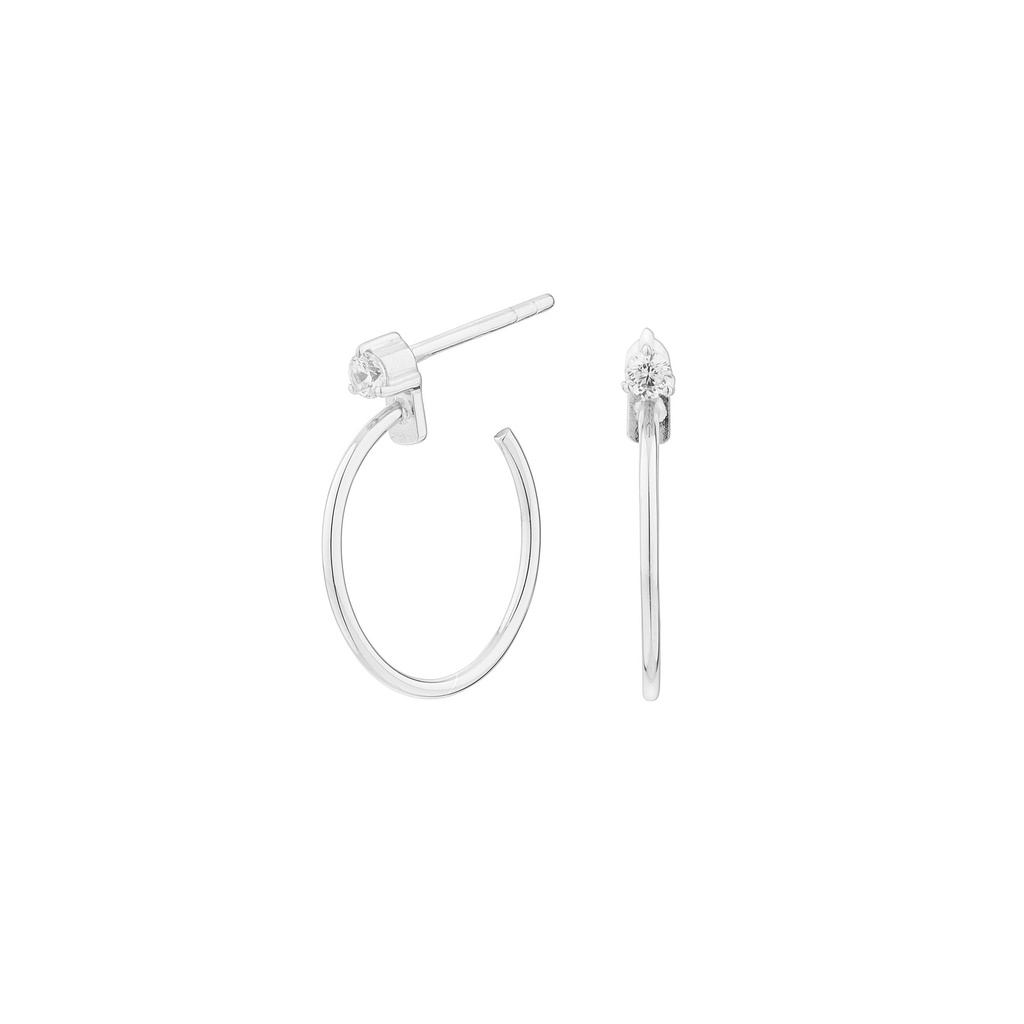 Pendientes Itemporality Aro con Circonita Engastada