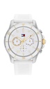 Reloj Tommy Hilfiger Brooklyn Mujer Silicona blanca multifunción