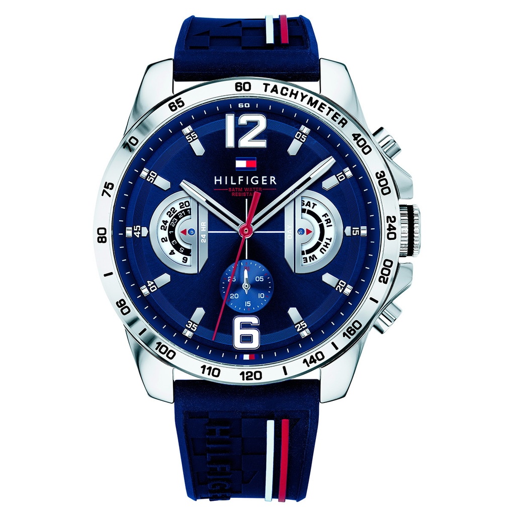Reloj Tommy Hilfiger Hombre Multiesfera Caucho Azul 1791476