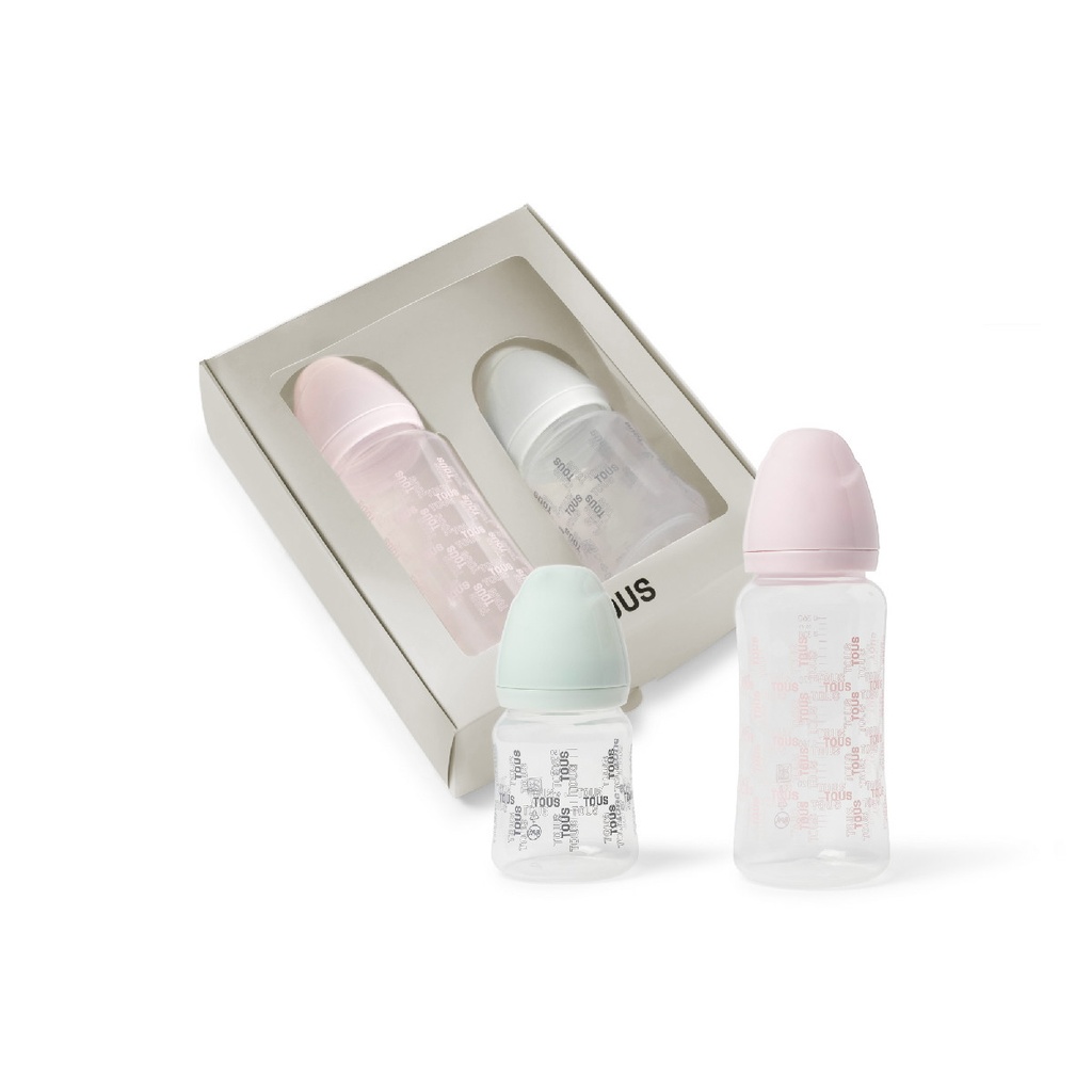 Pack 2 biberones Tous Baby Square Rosa