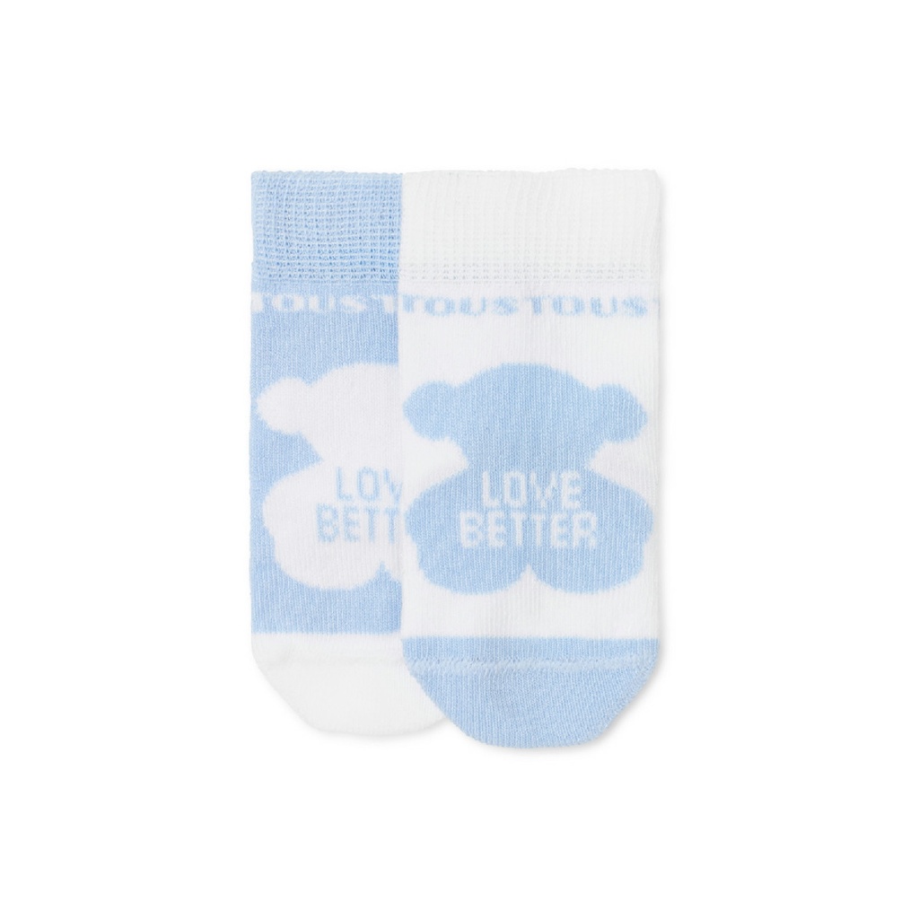 Pack 2 Pares de Calcetines Tous Baby SSocks Azul Celeste