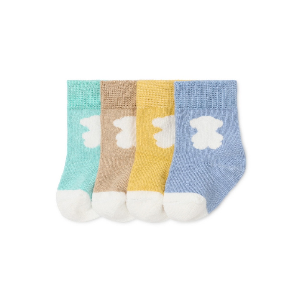 Pack 4 pares de calcetines Tous Baby SSocks azul