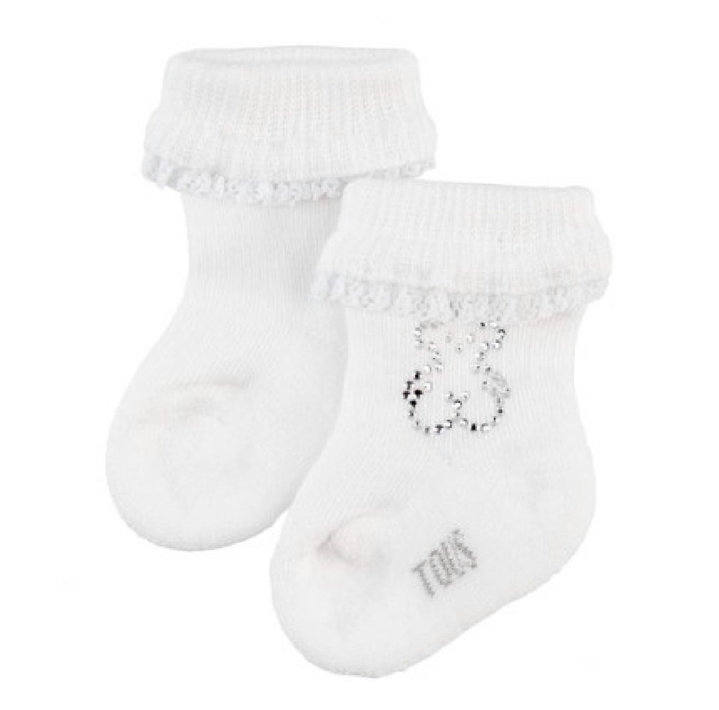 Set de 2 calcetines Tous de ceremonia Sweet Socks blanco