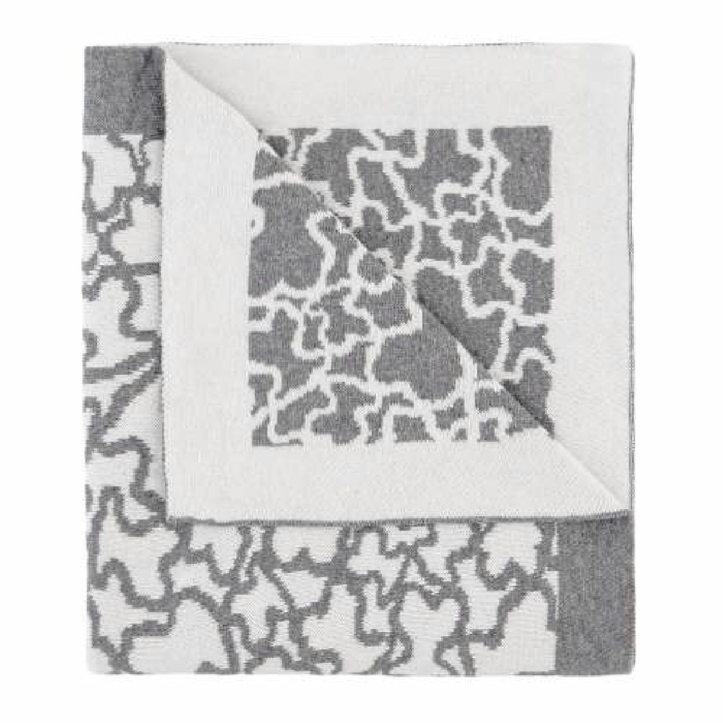 Manta Tous Baby Kaos Reversible Gris & Blanco TRI-02-01